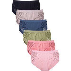 PACK OF 6 Women's Sofra Seamless Solid Hipster Panty (LP0237SH5)